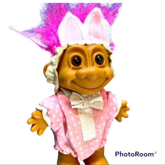 EASTER BUNNY TROLL DOLL - Picture 1 of 4
